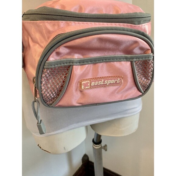 VTG Eastsport Belt Bag Pink Gray Women Fanny Pack 2000s 90s y2k Barbie Cute Trav - Picture 8 of 15
